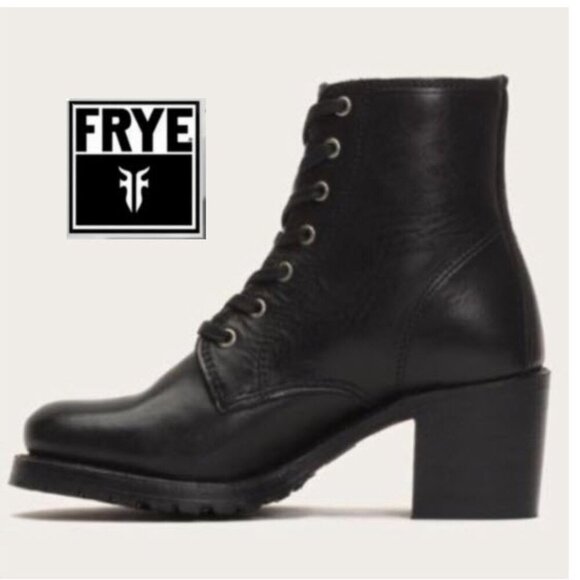 Frye Sabrina Black Ankle Boots Size 6.5 - Picture 2 of 15